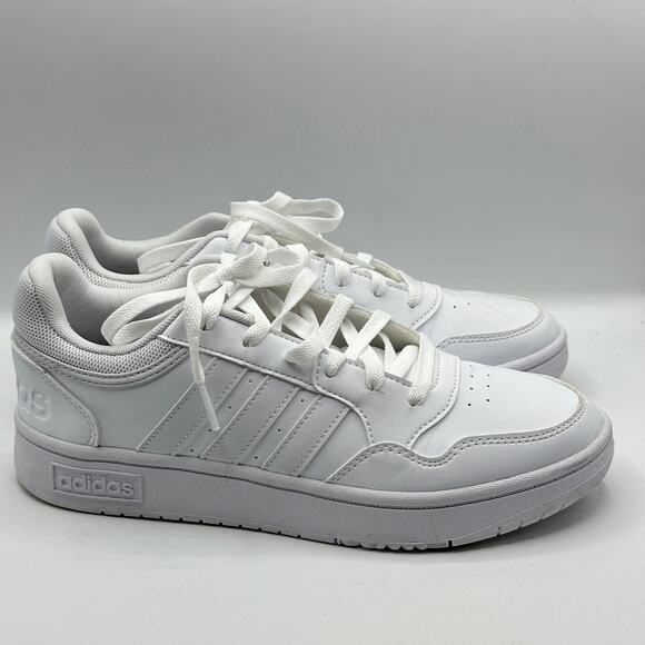 ADIDAS Hoops 3.0 Low Classic Shoes Sneakers White Cloud Dash Gray Sz M8 W10 - Picture 2 of 7